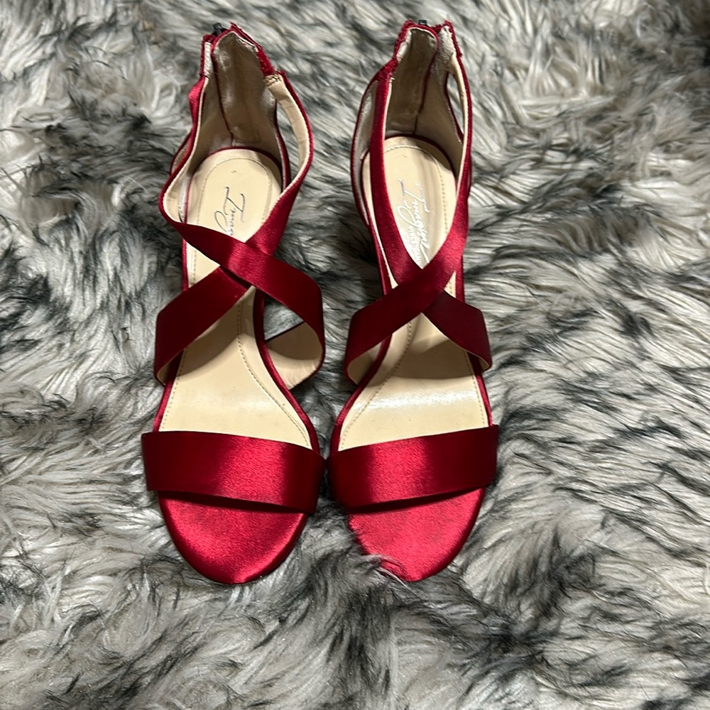 Vince Camuto Red Silk Heels